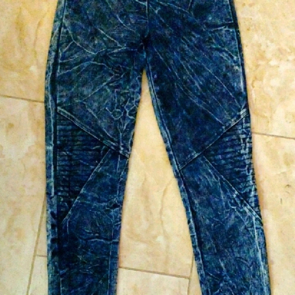 Jeggings,Milky Way, Acid Washed, Blue, Small